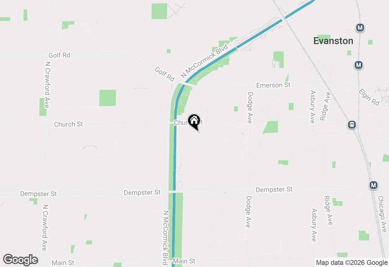 Map of 1616 Fowler Avenue, Evanston, IL 60201