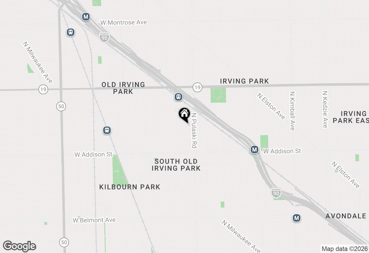 Map of 4036 W Warwick Avenue, Chicago, IL 60641