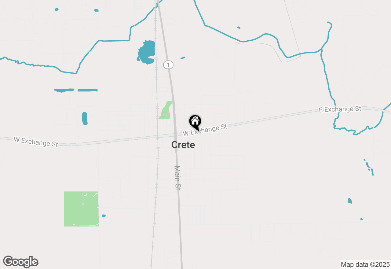 Map of 1347 Elizabeth Street, Crete, IL 60417