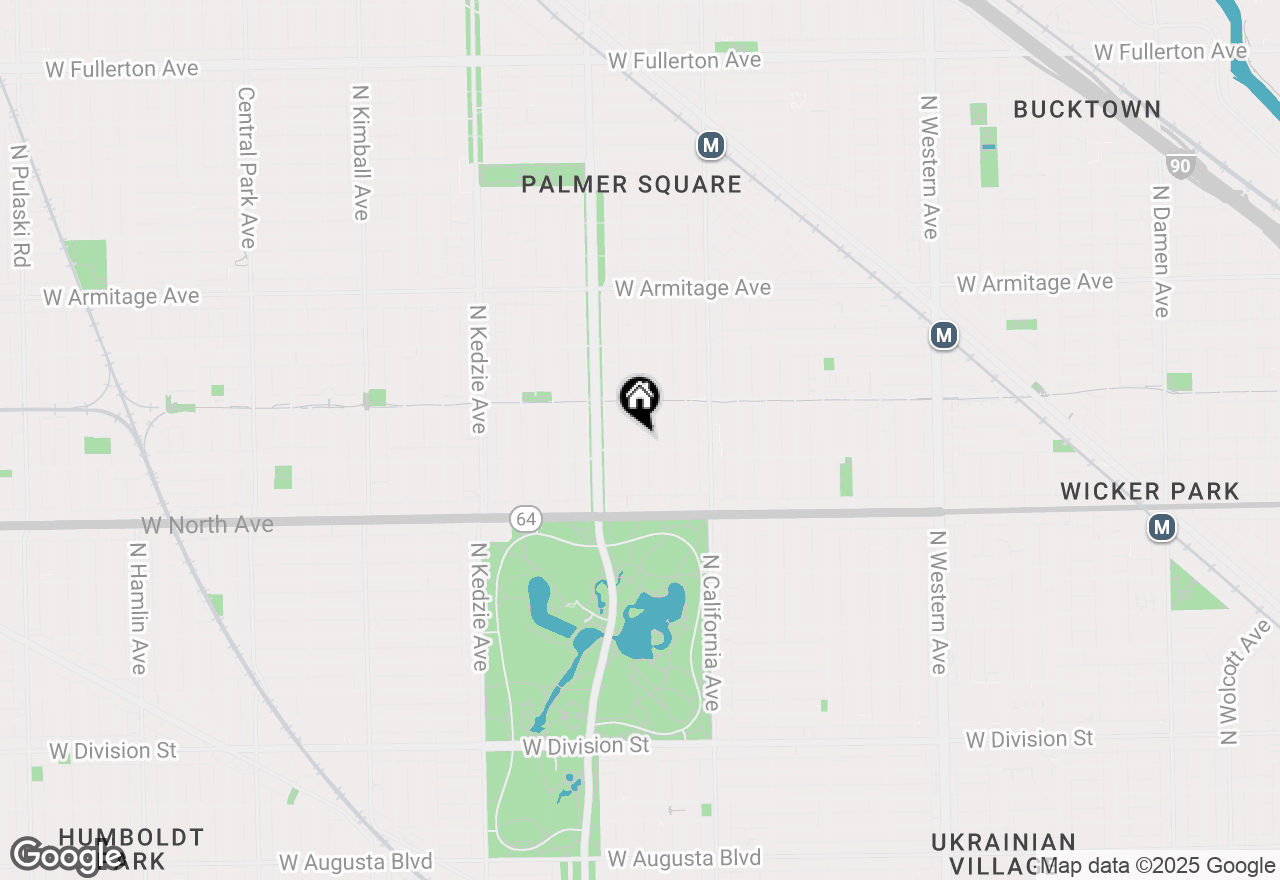 Map of 1707 N Richmond Street #1, Chicago, IL 60647