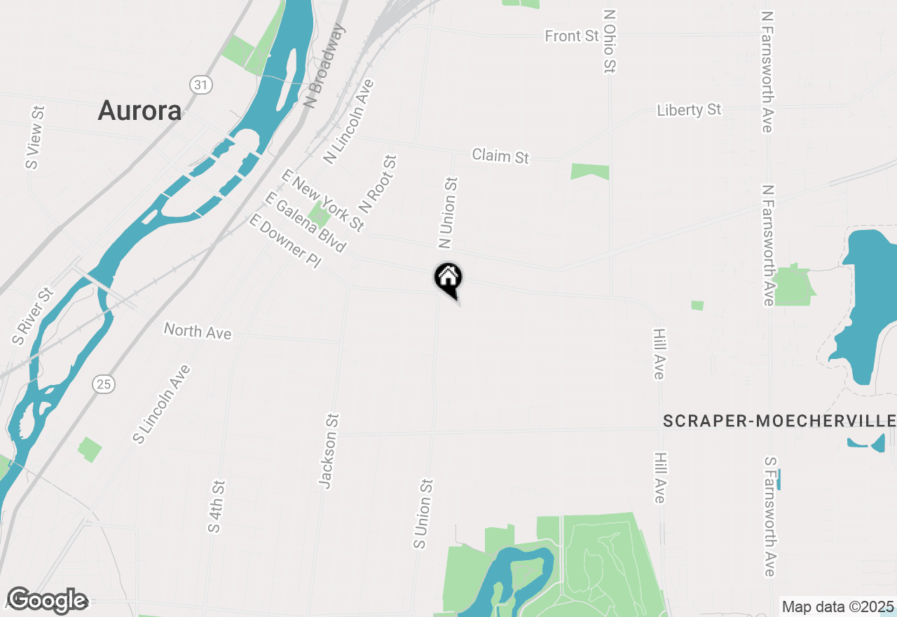 Map of 710 E Benton Street, Aurora, IL 60505