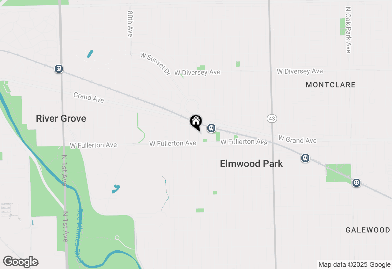 Map of 2421 N 76th Court, Elmwood Park, IL 60707