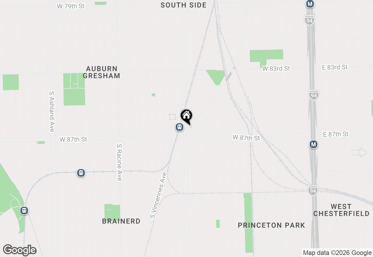 Map of 8663 S Vincennes Avenue, Chicago, IL 60620