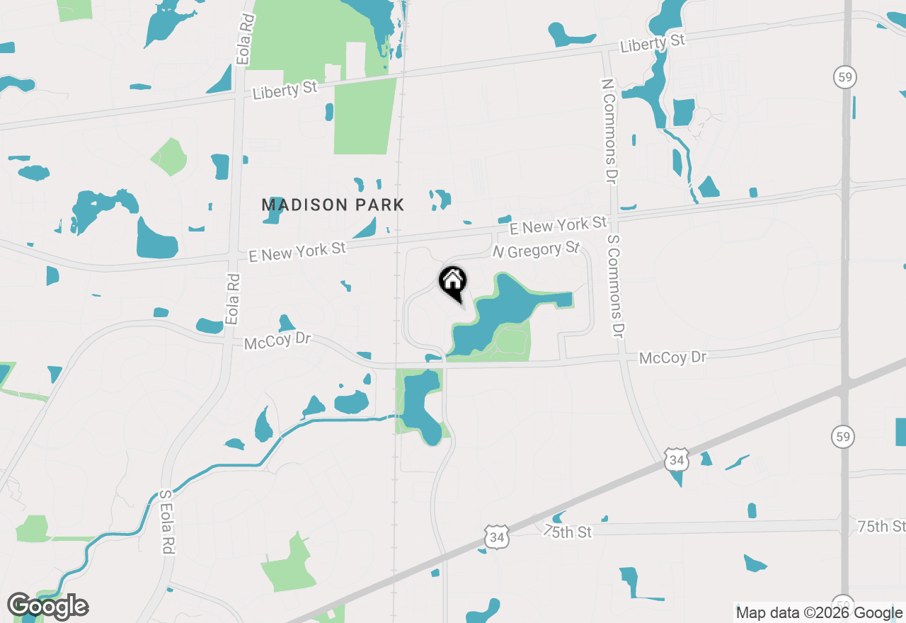 Map of 300 Aster Court, Aurora, IL 60504