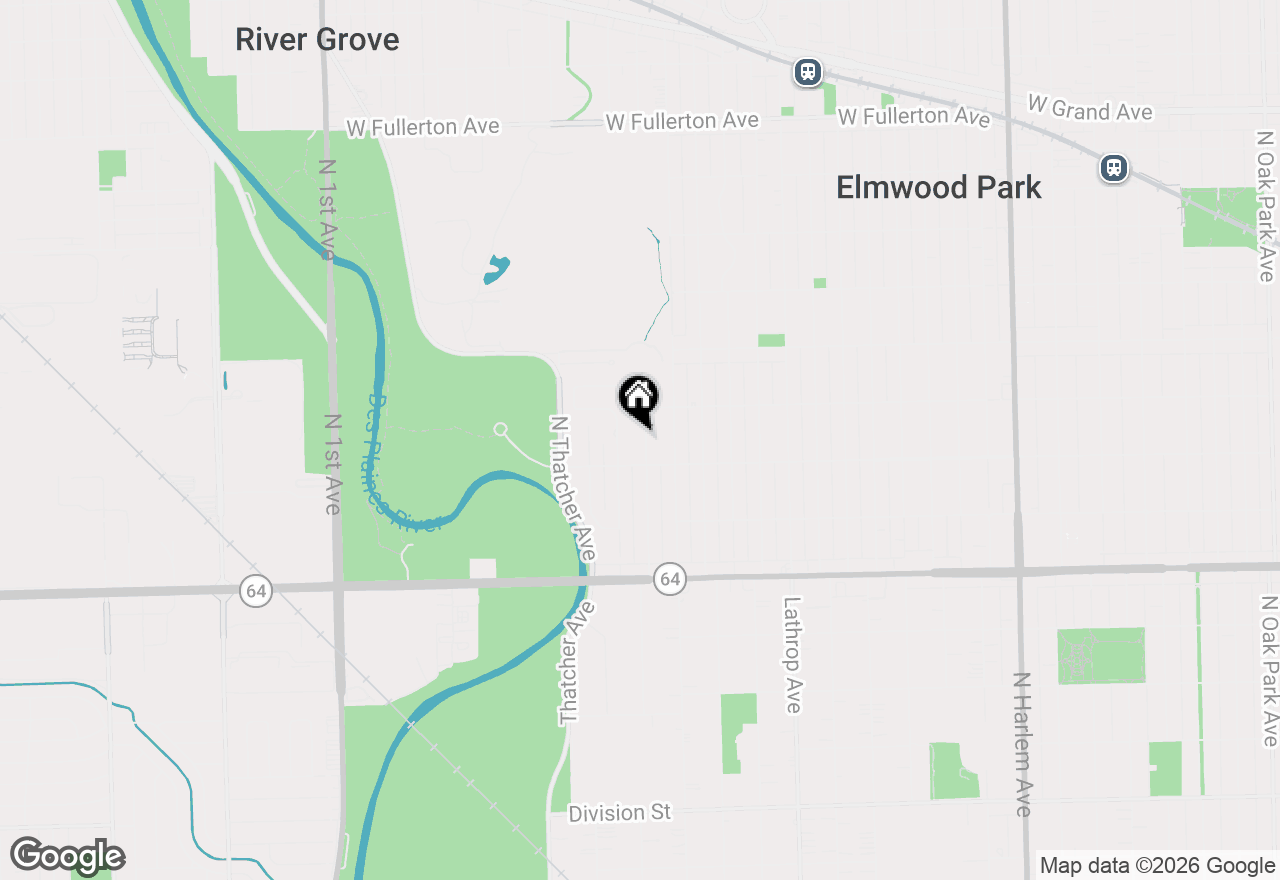 Map of 1820 N 78th Court, Elmwood Park, IL 60707