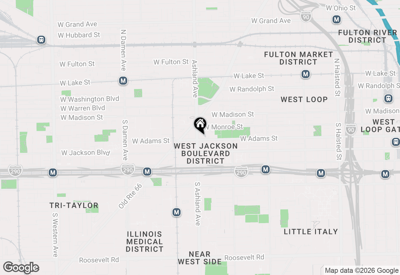 Map of 133 S Ashland Avenue #417, Chicago, IL 60607
