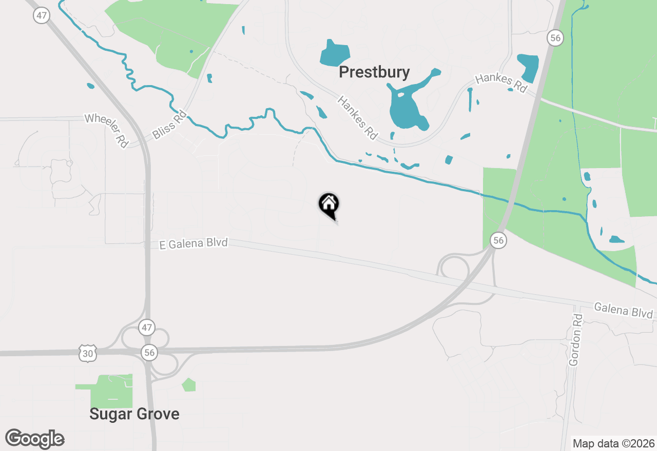 Map of 305 Hampton Road, Sugar Grove, IL 60554