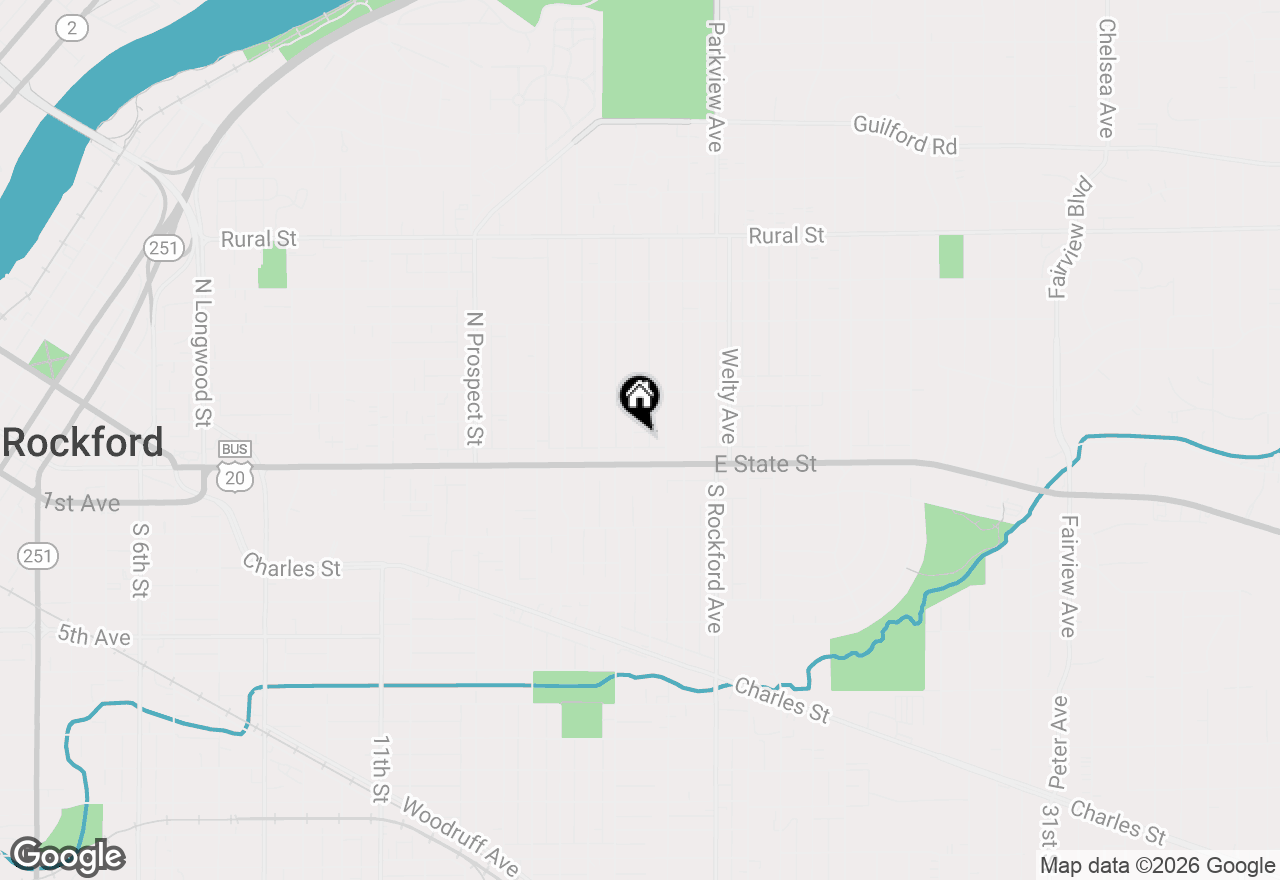 Map of 121 Paris Avenue, Rockford, IL 61107