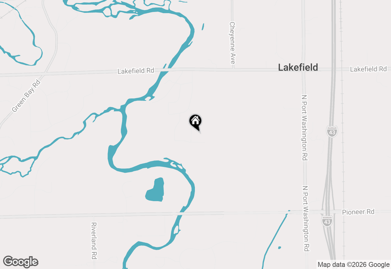 Map of 332 Glenview Ln, Grafton, WI 53024