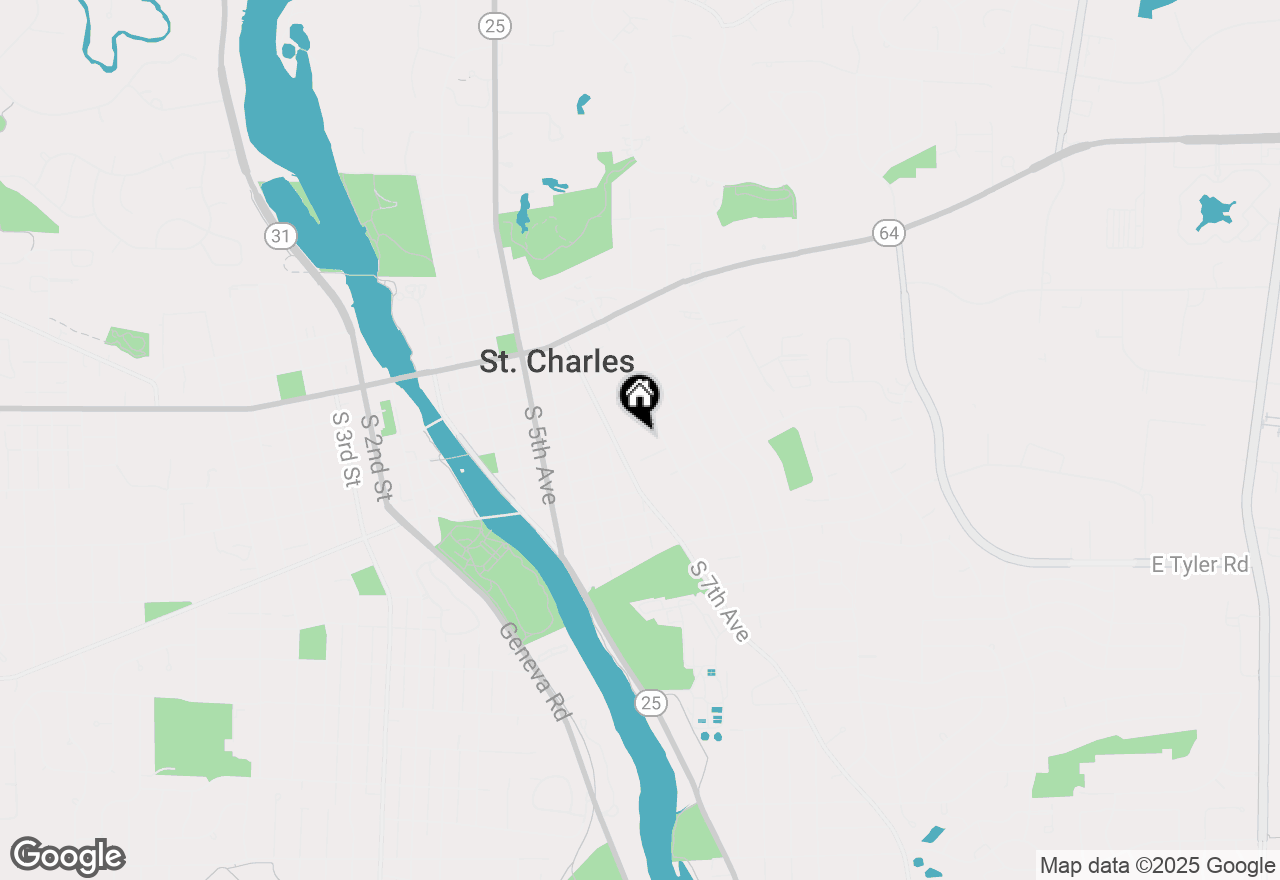 Map of 915 South Avenue, St. Charles, IL 60174