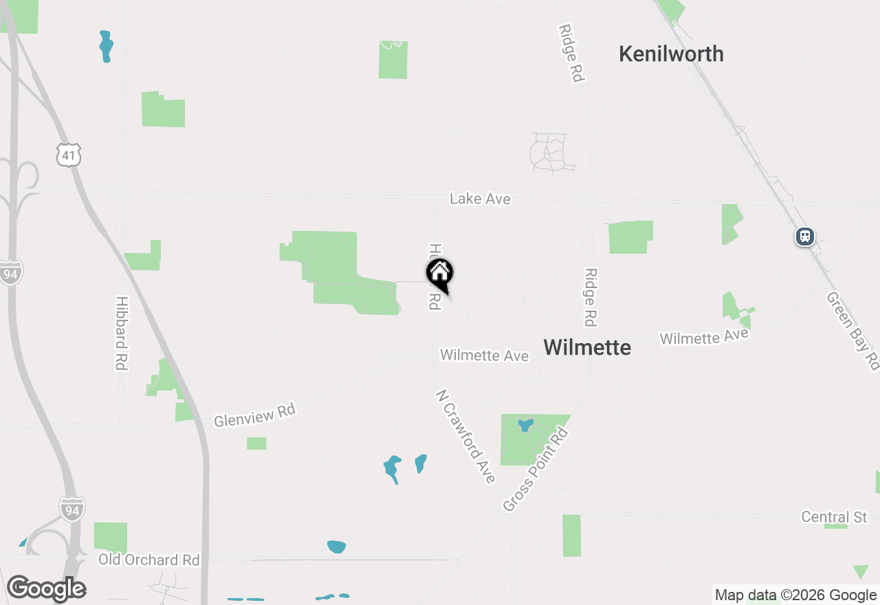 Map of 560 Hunter Road, Wilmette, IL 60091