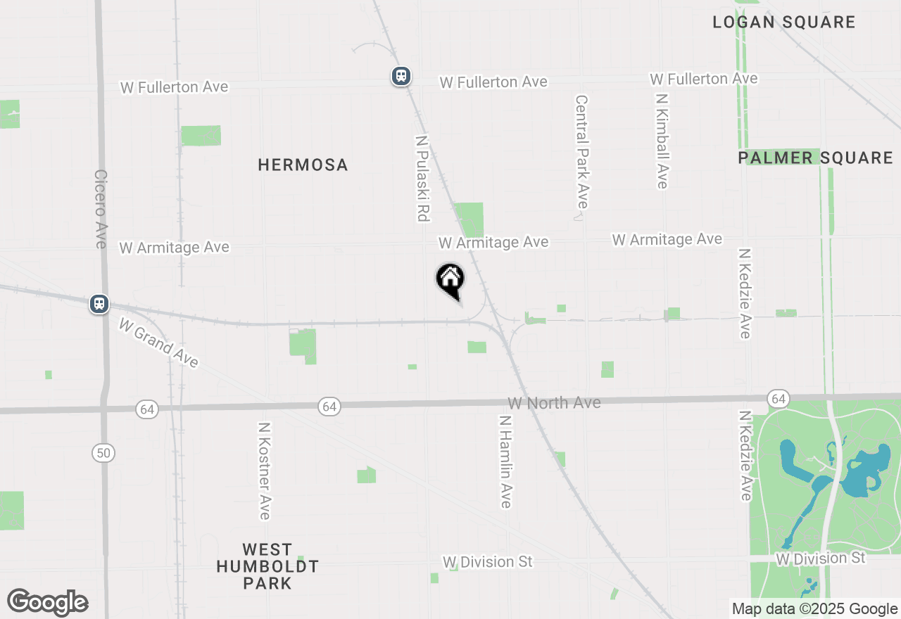 Map of 1815 N Harding Avenue, Chicago, IL 60647