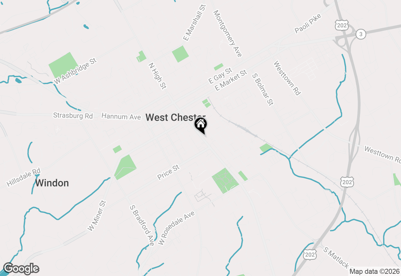 Map of 316 -322 S High Street, West Chester, PA 19382