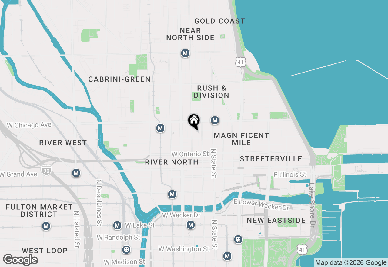 Map of 70 W Huron Street #502, Chicago, IL 60654