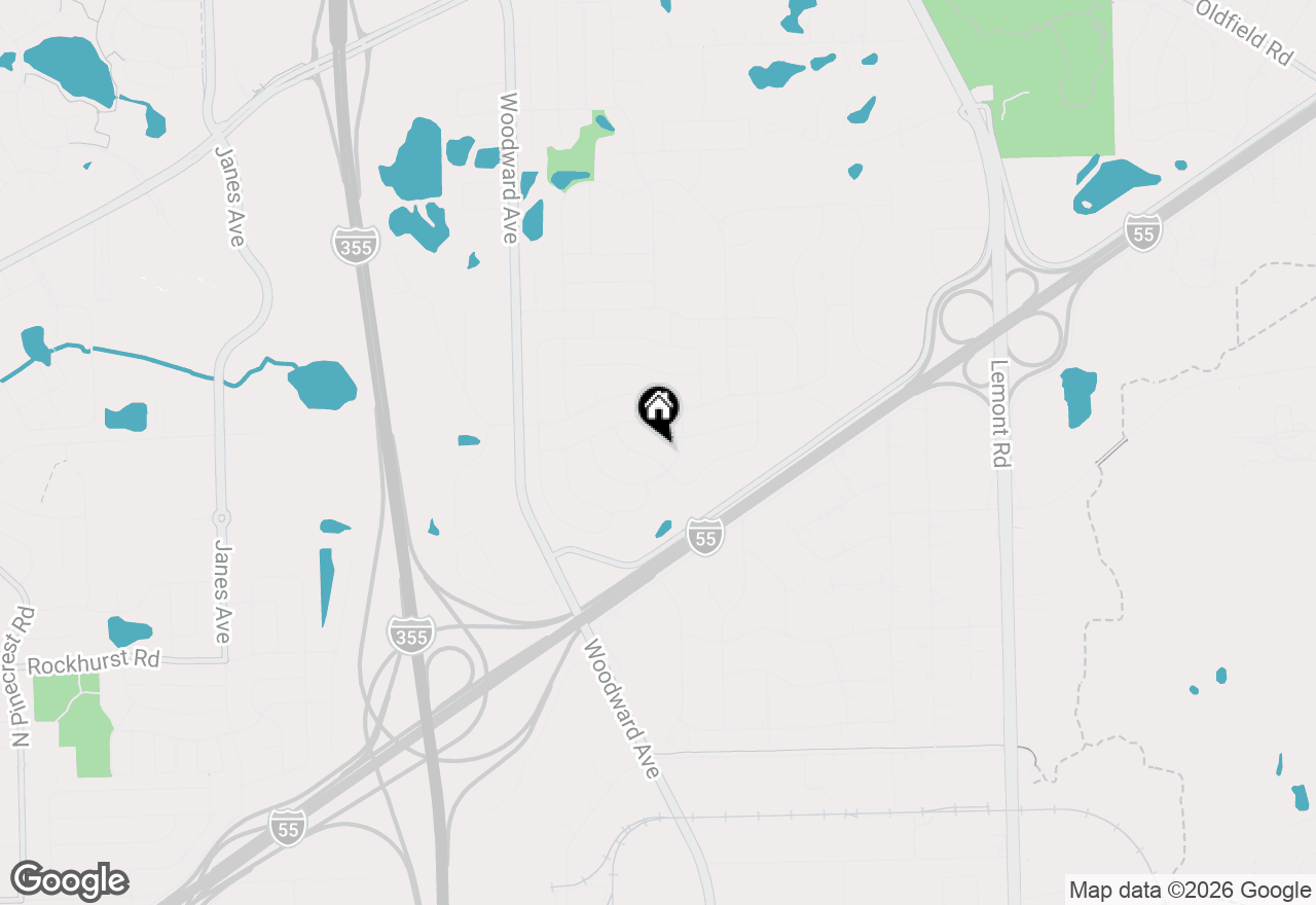 Map of 9361 Keswick Drive, Woodridge, IL 60517