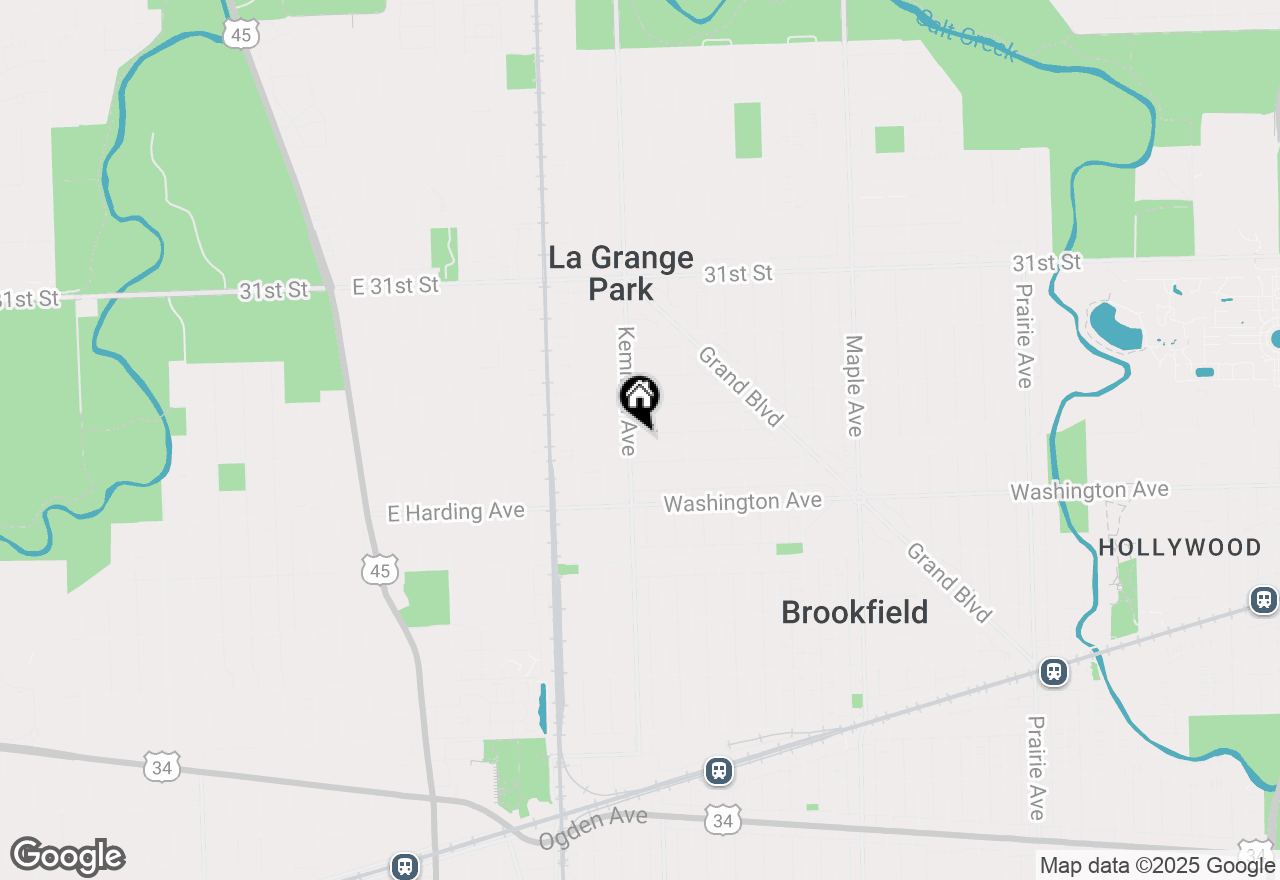 Map of 9542 Monroe Avenue, Brookfield, IL 60513