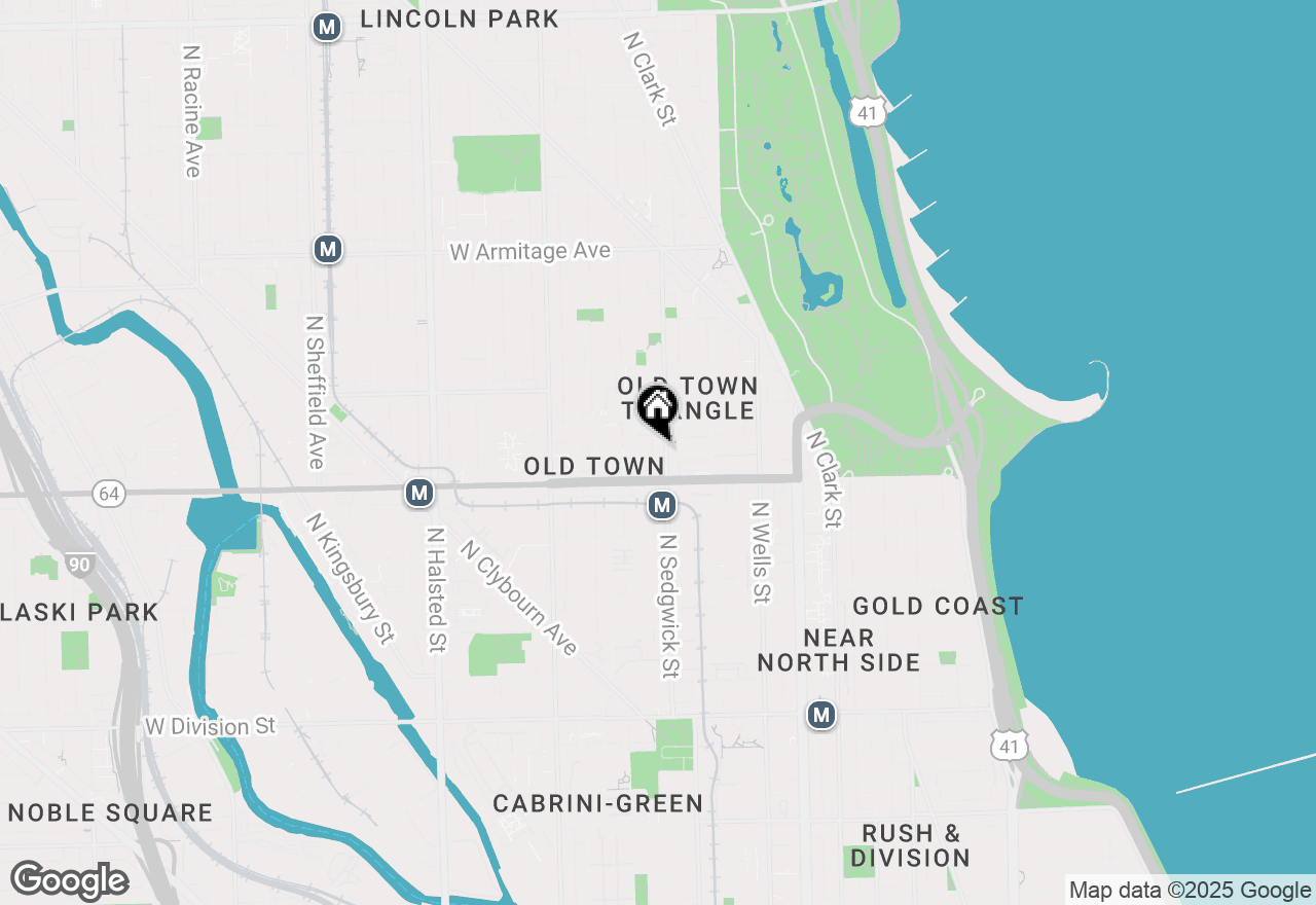 Map of 1630 N Sedgwick Street #2, Chicago, IL 60614