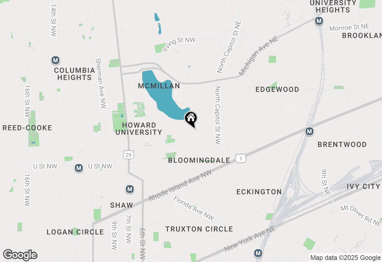 Map of 122 Bryant Street Nw #2, Washington, DC 20001
