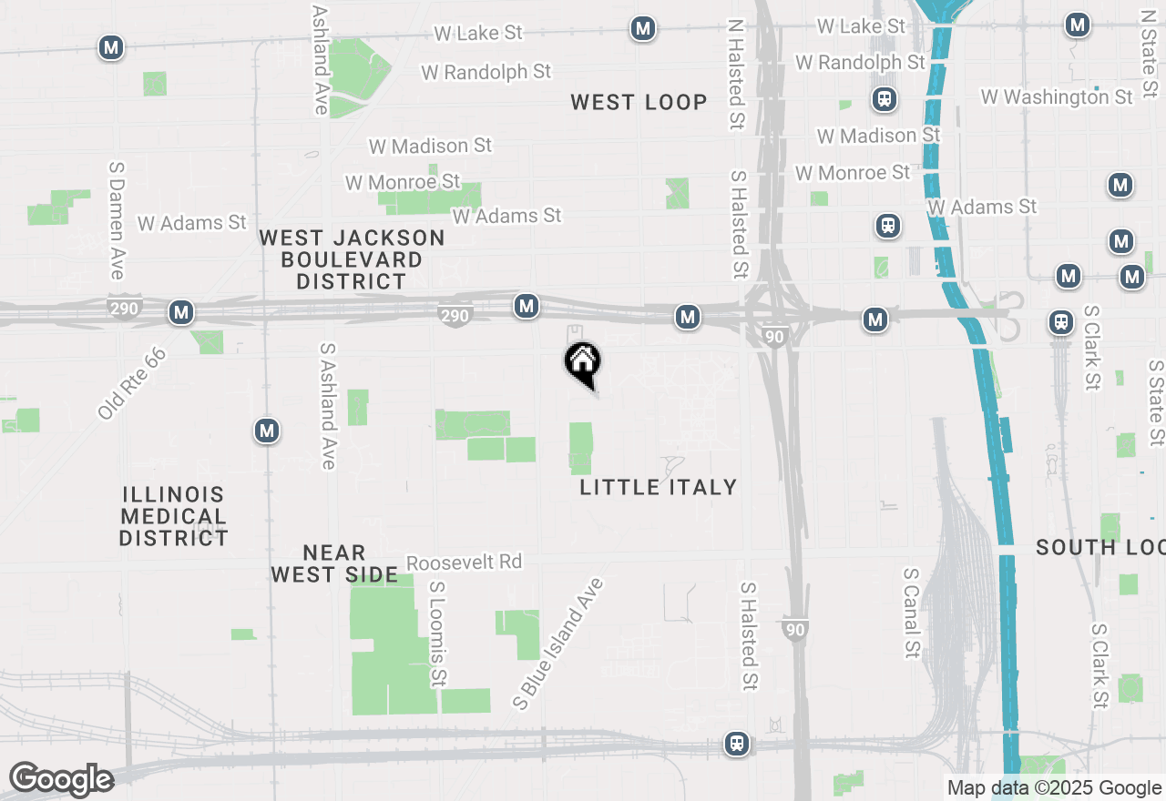 Map of 712 S Aberdeen Street #1A, Chicago, IL 60607