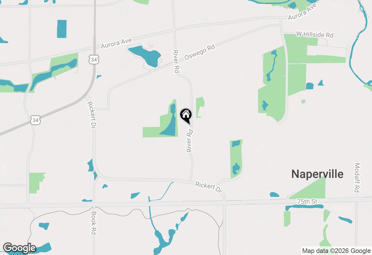 Map of 854 Raintree Drive, Naperville, IL 60540