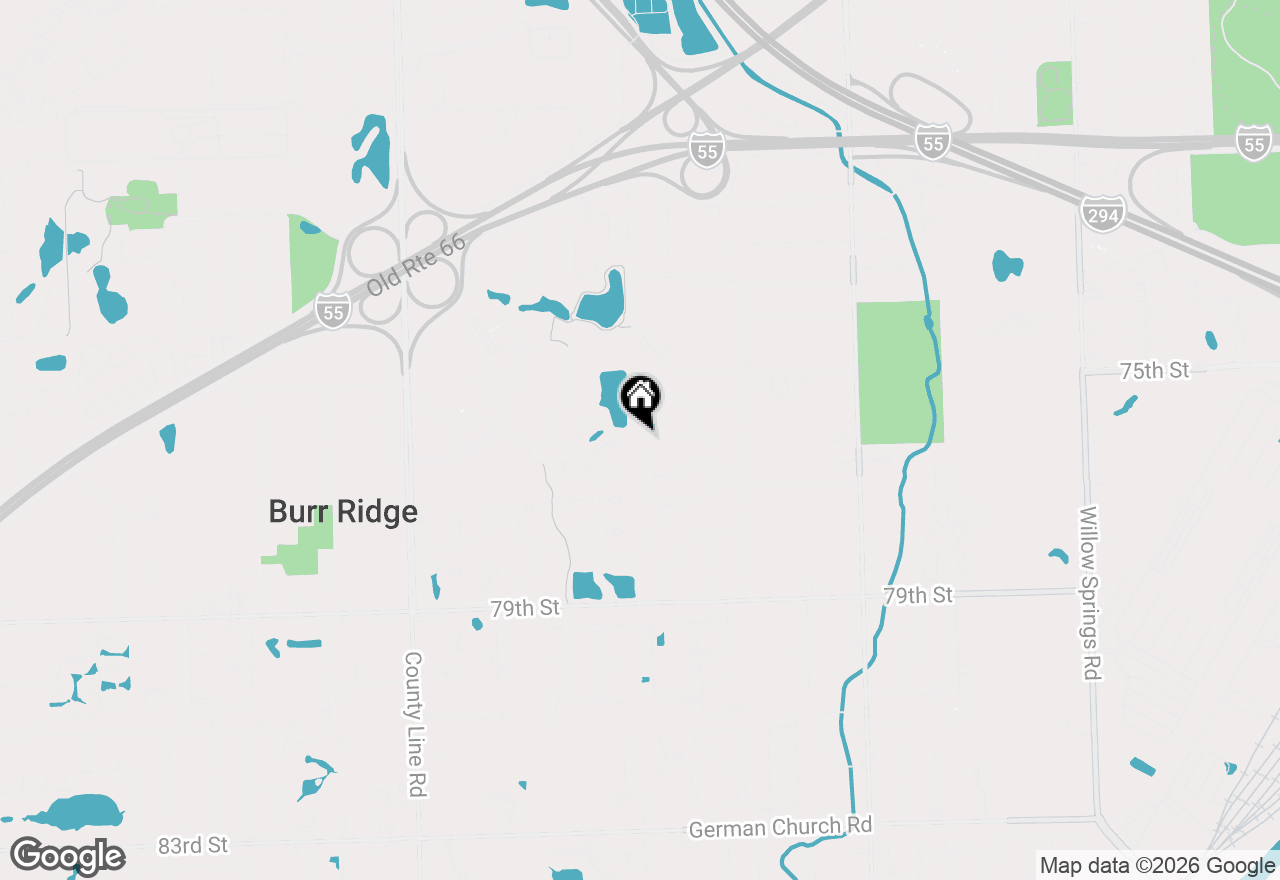 Map of 7612 Ridgewood Lane, Burr Ridge, IL 60527