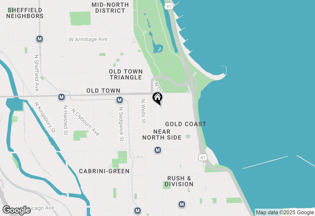 Map of 1460 N Sandburg Terrace #409, Chicago, IL 60610