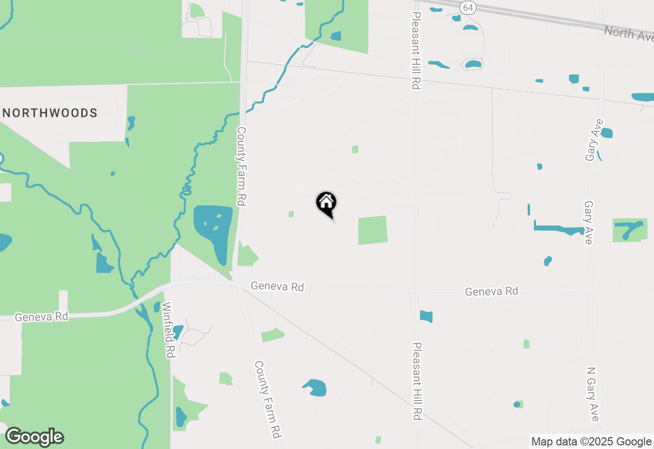 Map of 1N274 Woods Avenue, Carol Stream, IL 60188