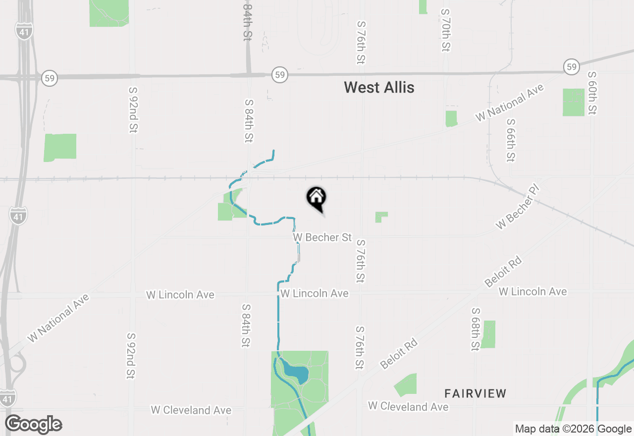 Map of 2026 S 79th St, Milwaukee, WI 53219