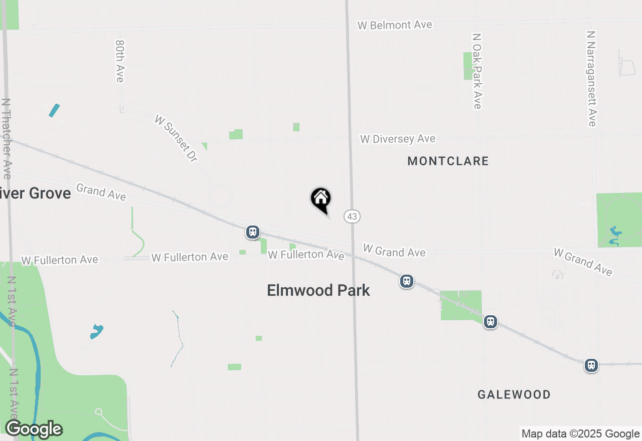 Map of 2504 N 73rd Avenue, Elmwood Park, IL 60707