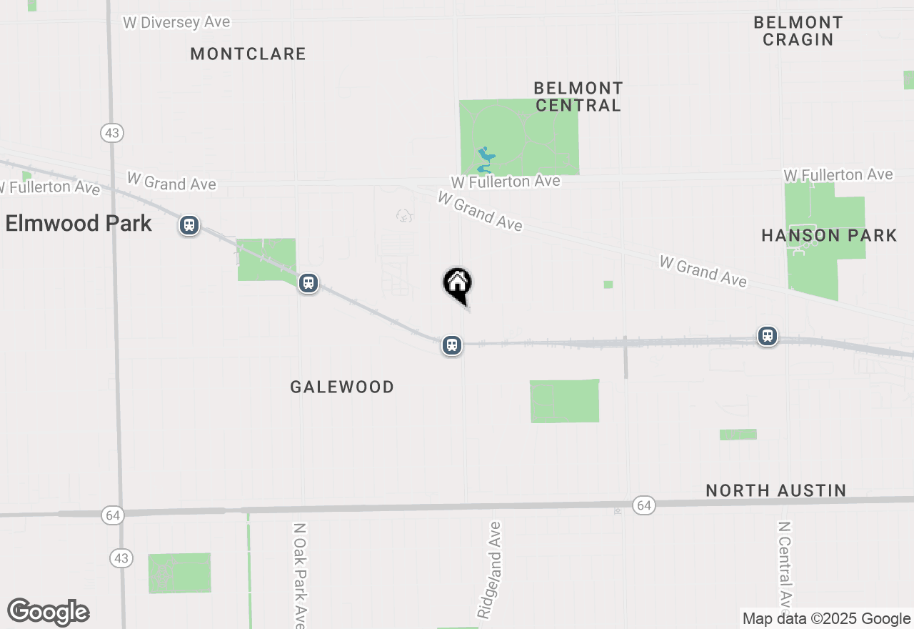 Map of 2044 N Narragansett Avenue, Chicago, IL 60639