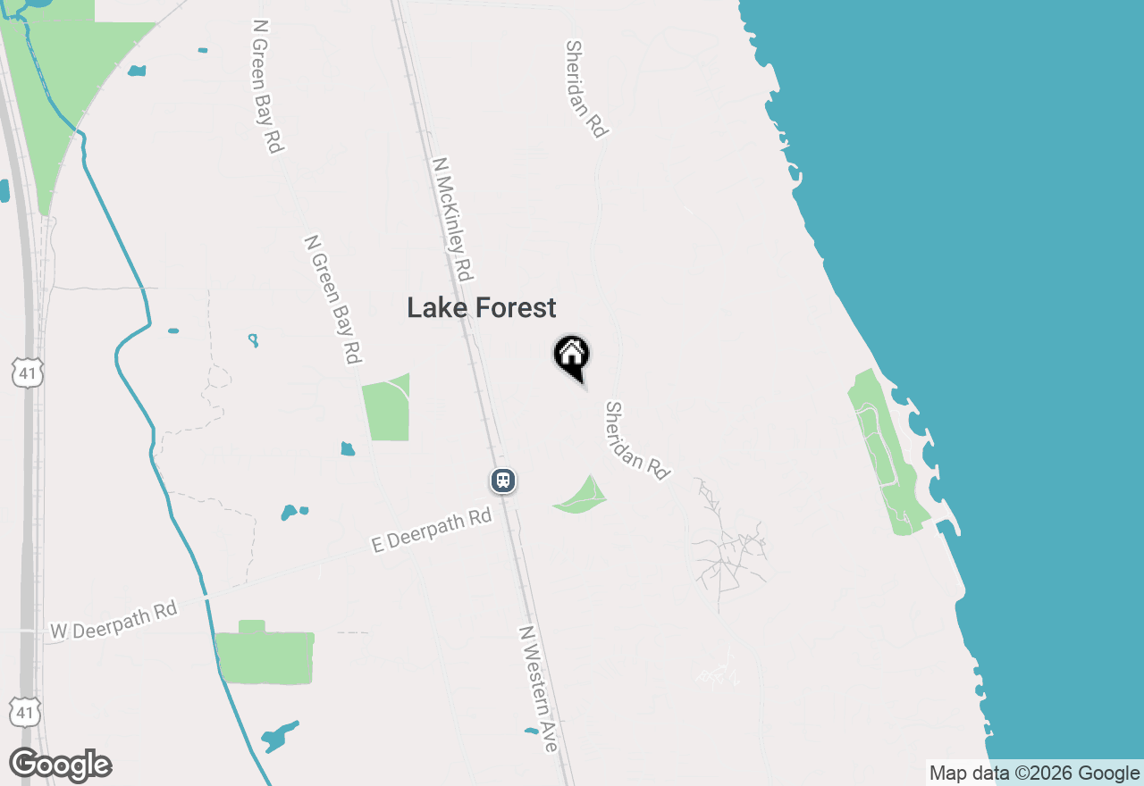 Map of 865 Church Road, Lake Forest, IL 60045