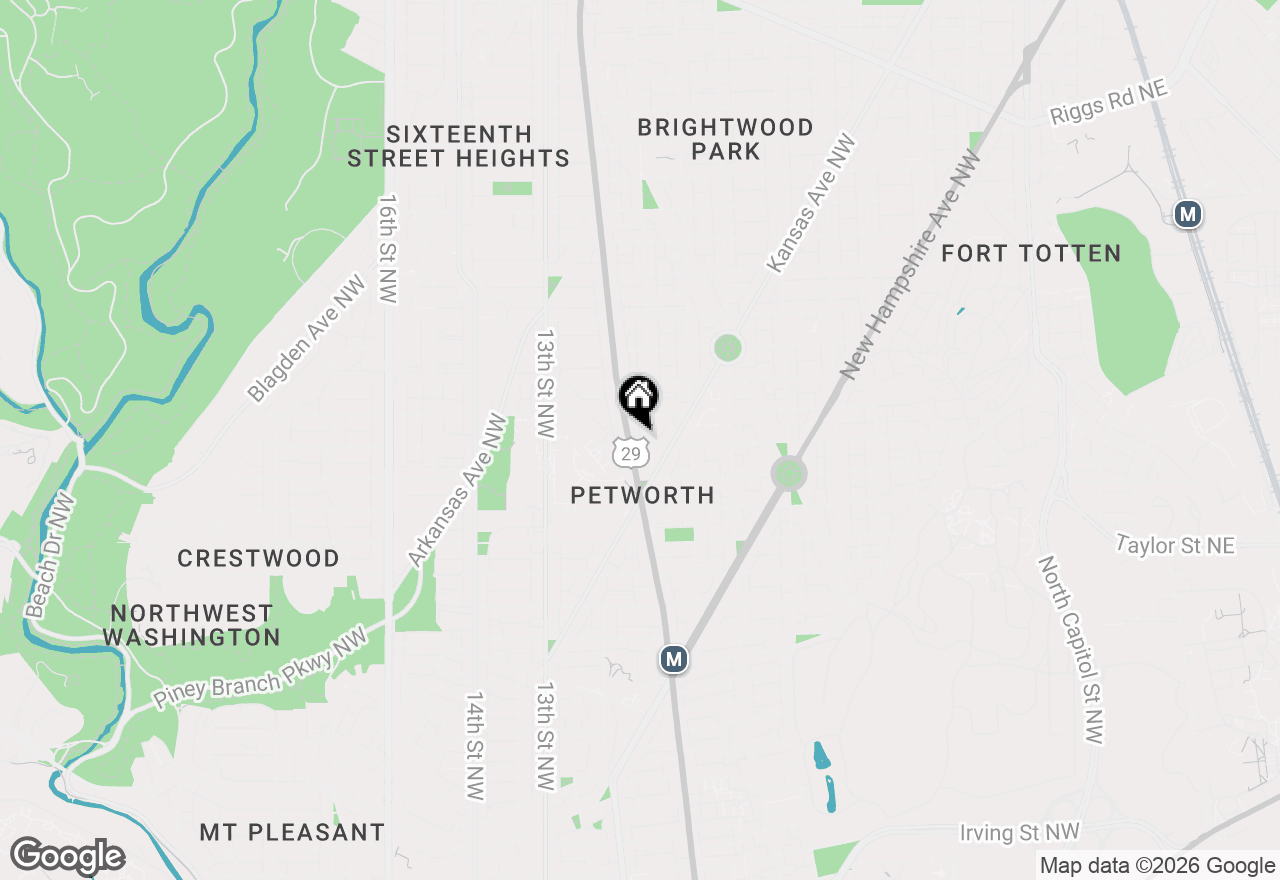 Map of 907 Webster Street Nw #2, Washington, DC 20011
