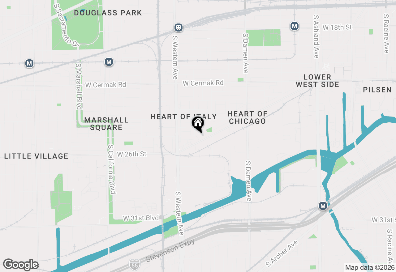 Map of 2259 W Coulter Street #4, Chicago, IL 60608