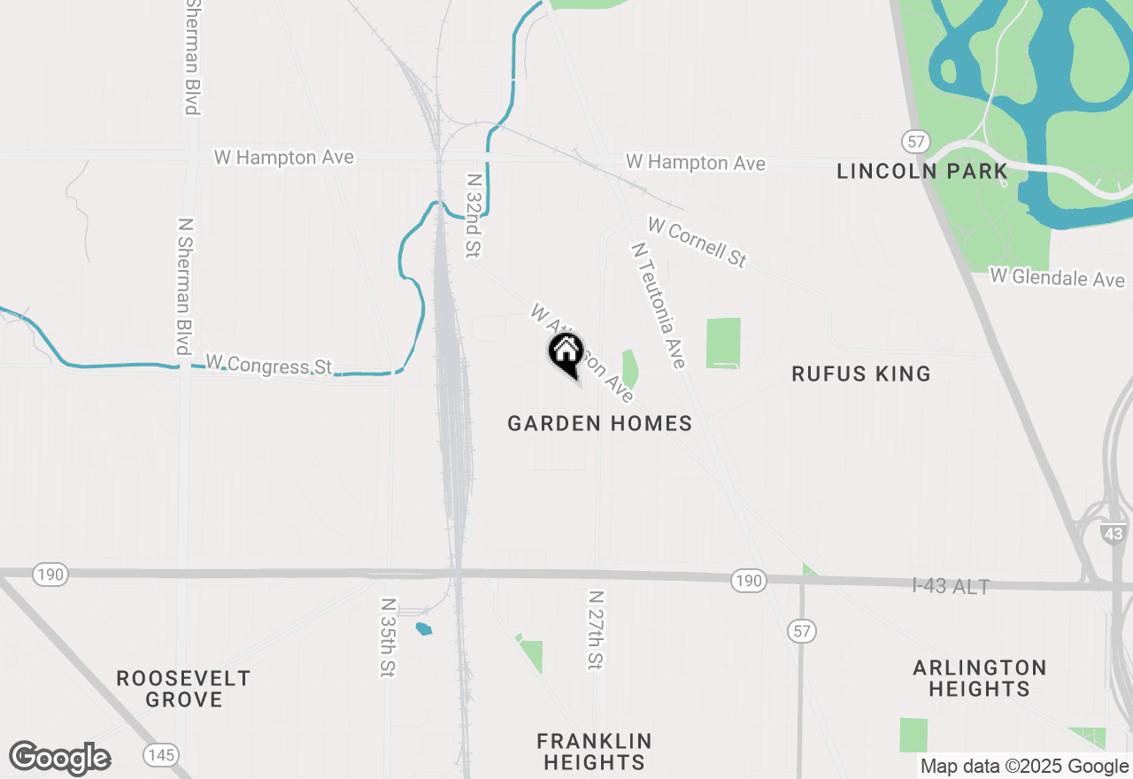 Map of 4347 N 28th St #4349, Milwaukee, WI 53216