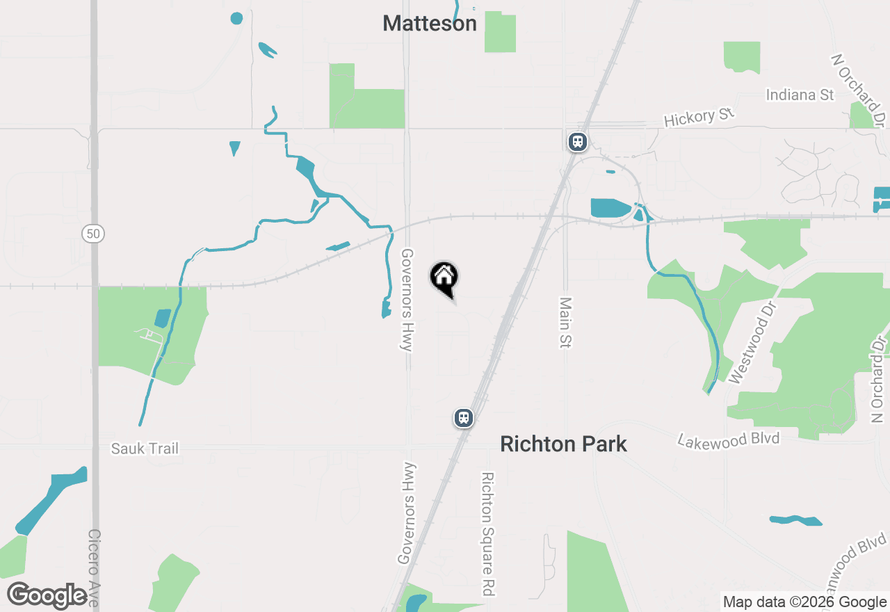 Map of 1103 Euclid Lane, Richton Park, IL 60471