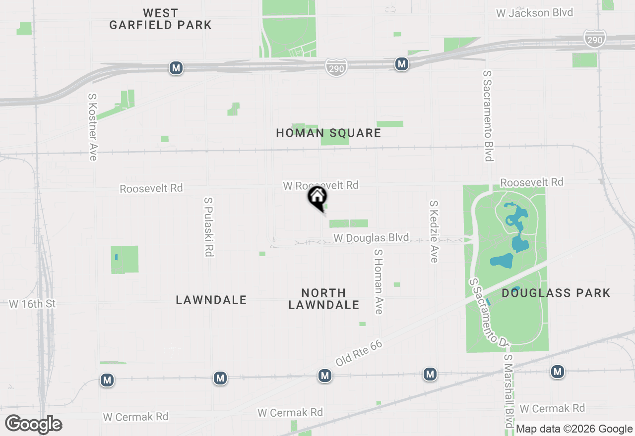 Map of 1306 S Central Park Avenue, Chicago, IL 60623