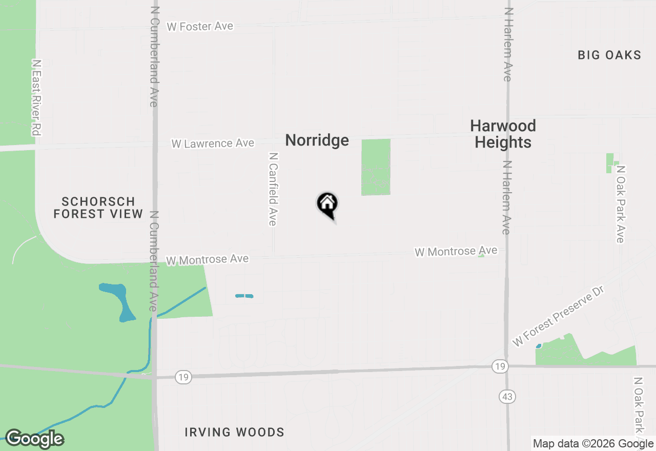 Map of 4500 N Ozanam Avenue, Norridge, IL 60706