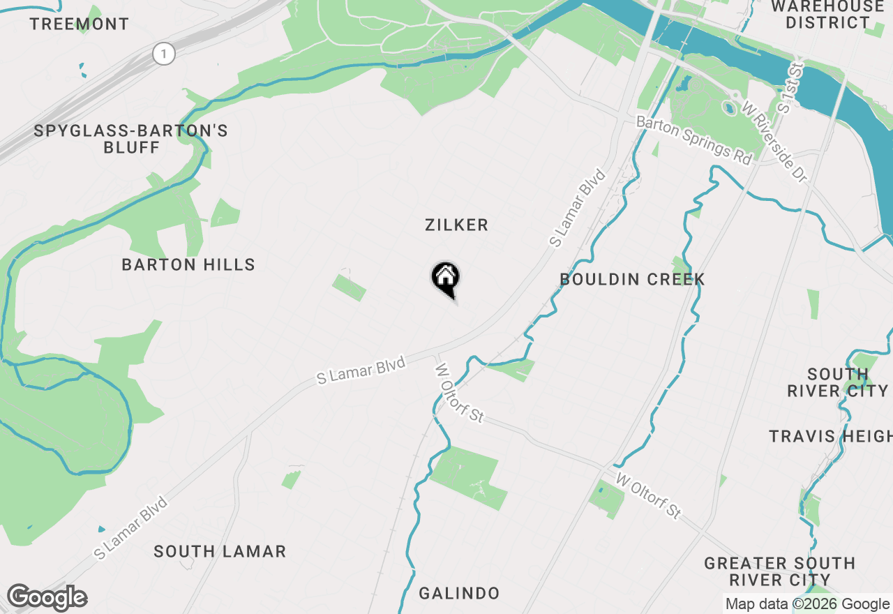 Map of 1910 Kinney Ave, Austin, TX 78704