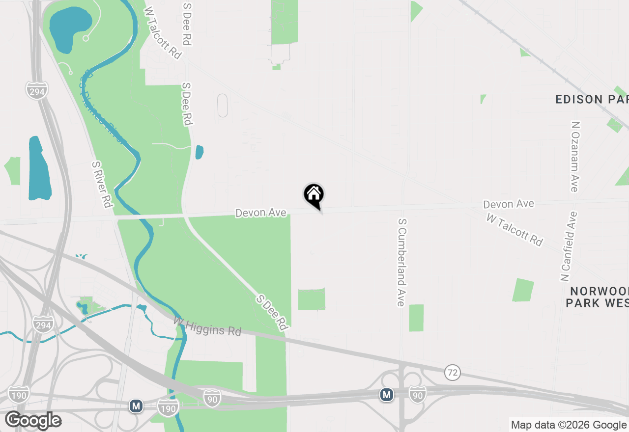 Map of 1201 S Knight Avenue, Park Ridge, IL 60068