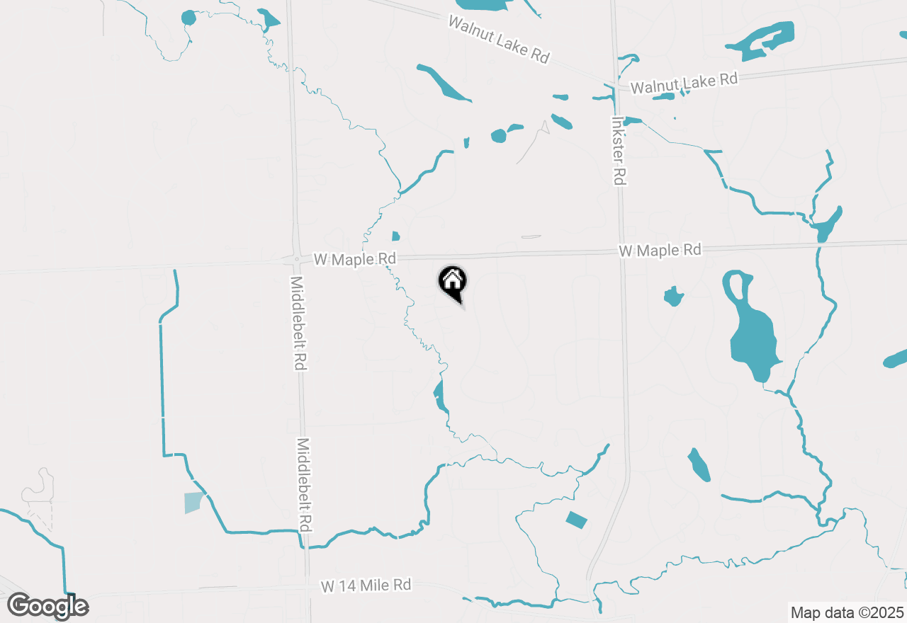 Map of 6663 Bloomfield Lane, West Bloomfield, MI 48322