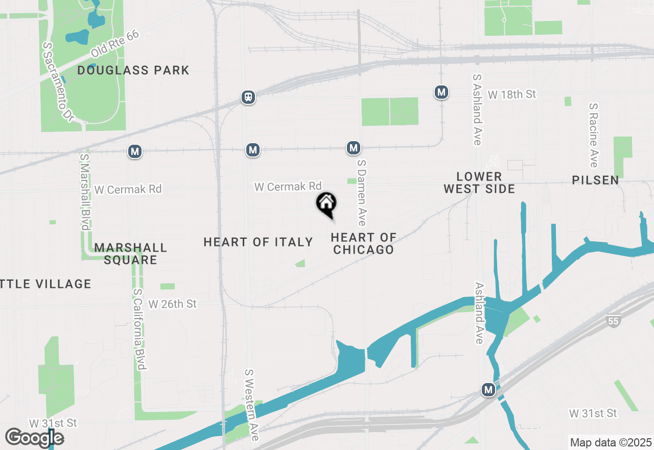 Map of 2112 W 23rd Place #2F, Chicago, IL 60608