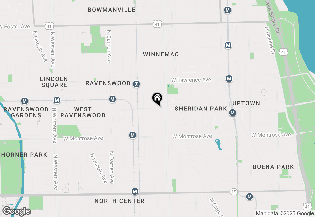 Map of 4601 N Paulina Street #304, Chicago, IL 60640