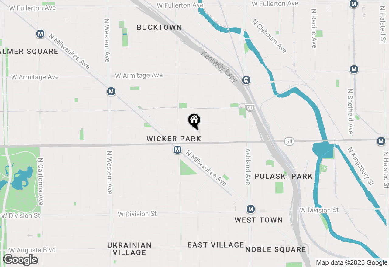 Map of 1634 N Wolcott Avenue #3, Chicago, IL 60622