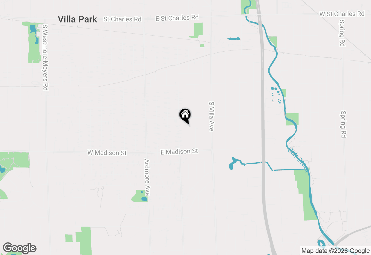 Map of 626 S Grant Avenue, Villa Park, IL 60181