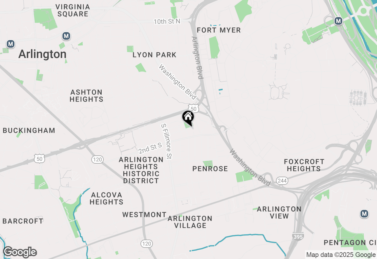 Map of 2416 1st Road S, Arlington, VA 22204