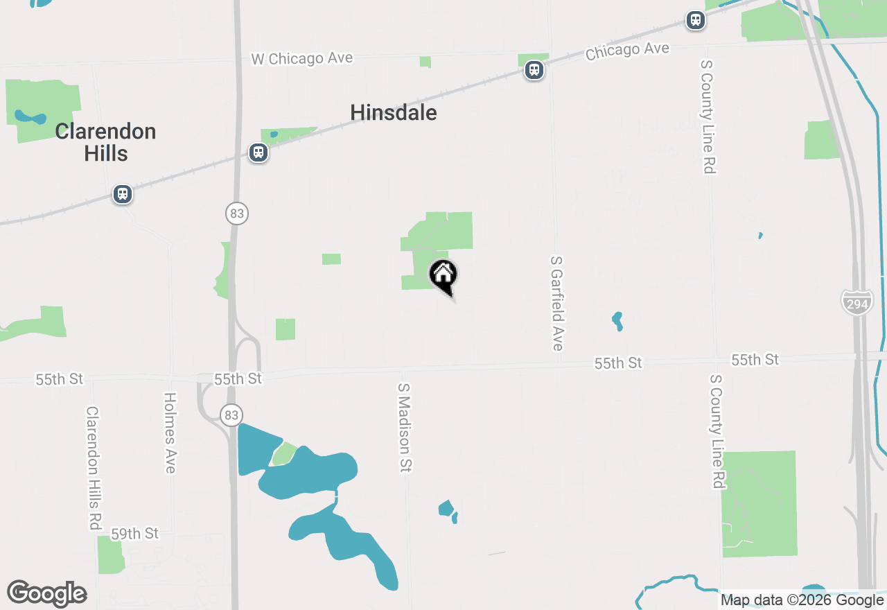 Map of 817 S Clay Street, Hinsdale, IL 60521