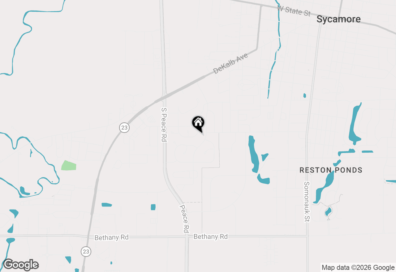 Map of (Address confidential), Sycamore, Illinois 60178