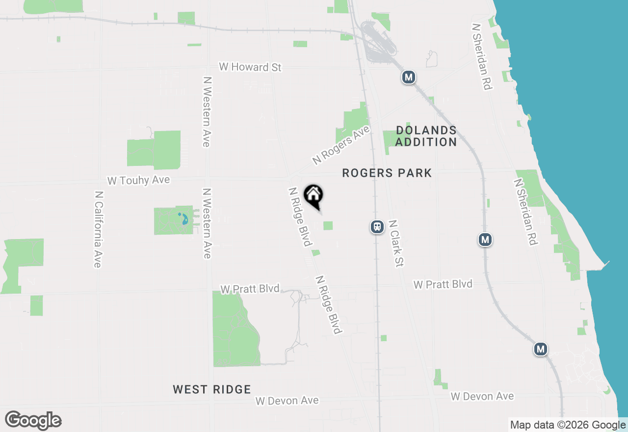 Map of 2019 W Greenleaf Avenue, Chicago, IL 60645