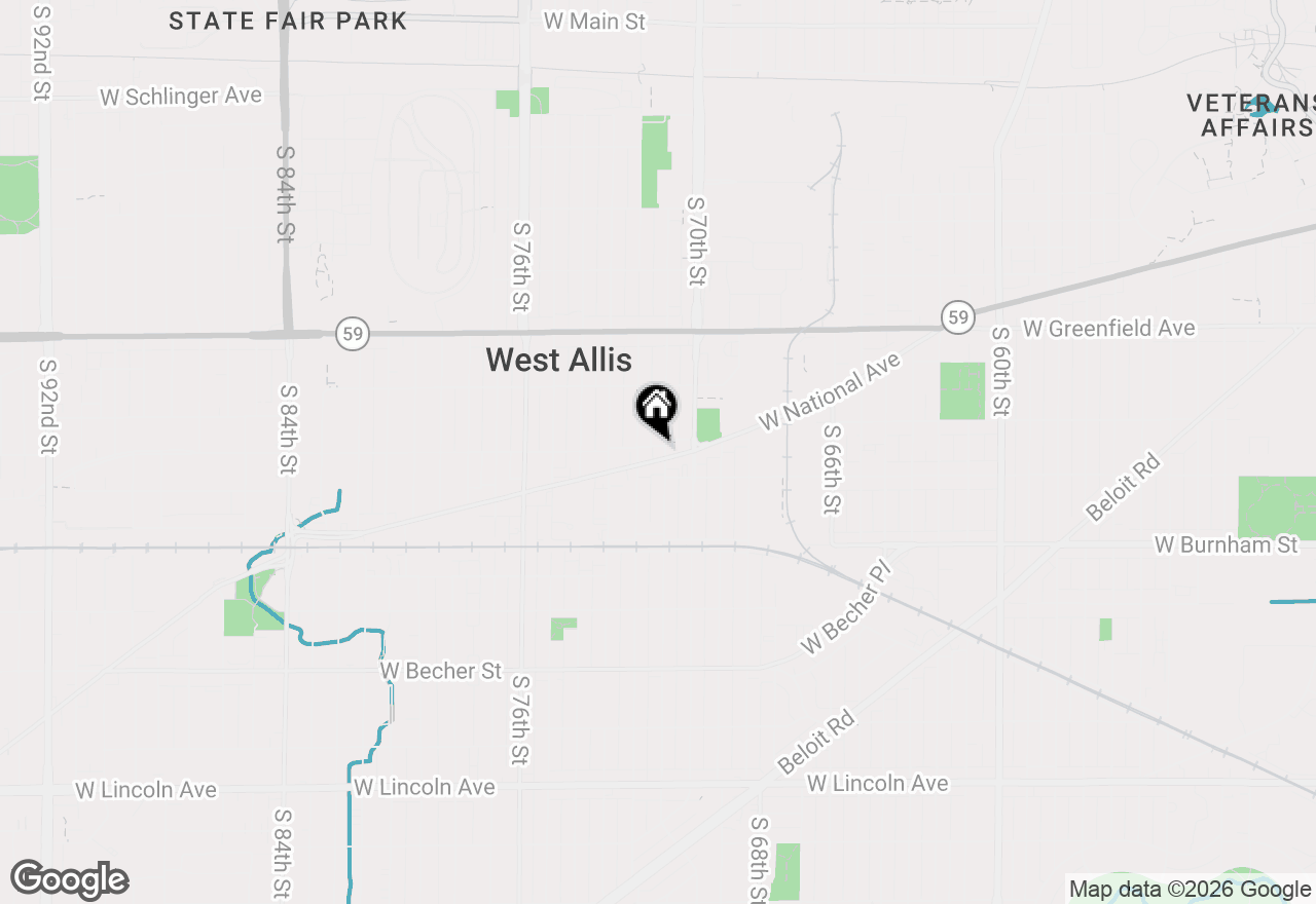 Map of 7106 W National Ave, West Allis, WI 53214