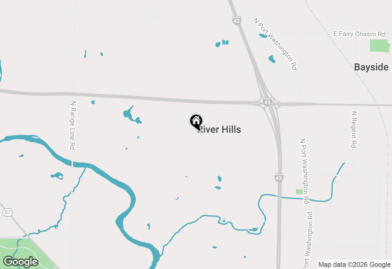 Map of 1445 W Heather Ln, River Hills, WI 53217